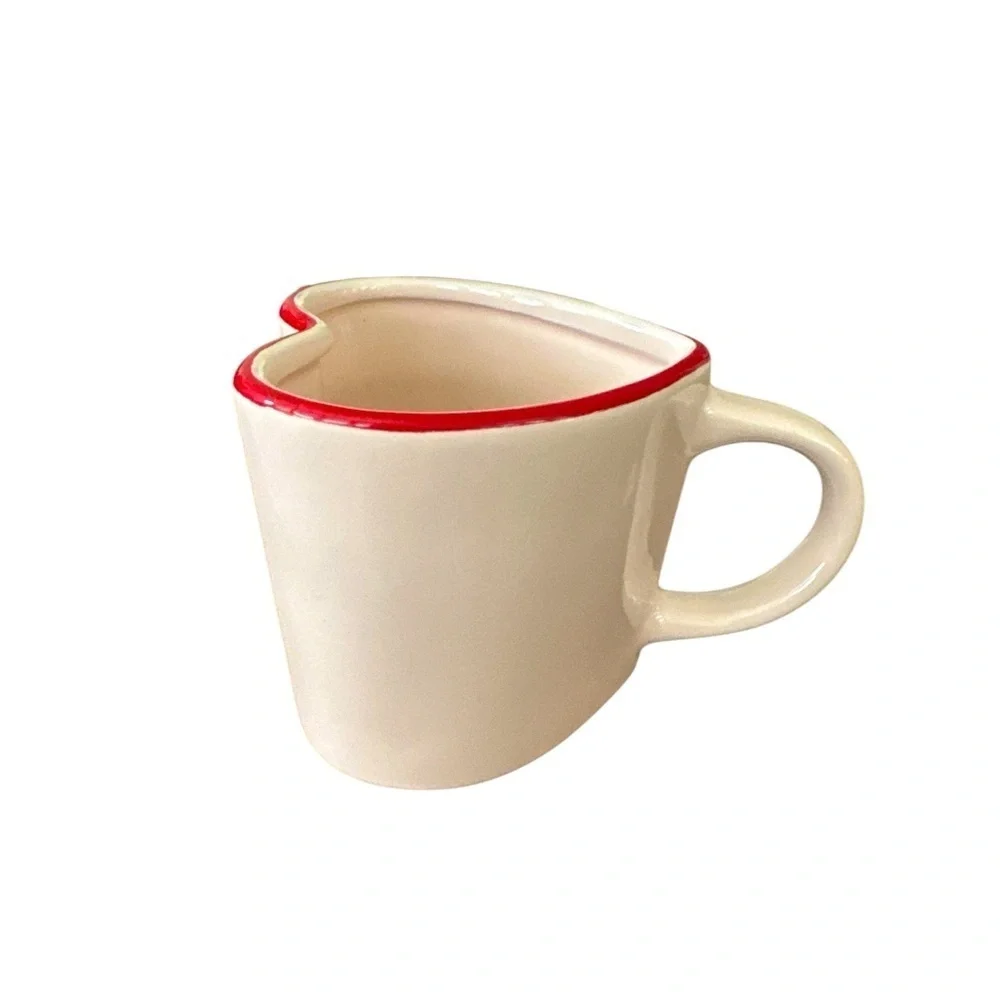 Target Threshold Heart Shaped Figural Novelty Blush Pink Red Coffee Tea Mug Cup